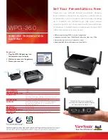 ViewSonic WPG-360 Specification Sheet preview