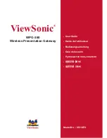 Preview for 1 page of ViewSonic WPG-360 User Manual