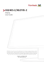 Preview for 1 page of ViewSonic XG2405-2 User Manual