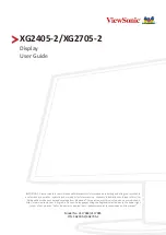 Предварительный просмотр 1 страницы ViewSonic XG2405-2 User Manual