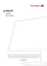 Предварительный просмотр 1 страницы ViewSonic XG270 User Manual