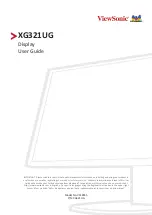 Preview for 1 page of ViewSonic XG321UG User Manual