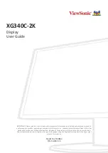 Preview for 1 page of ViewSonic XG340C-2K User Manual