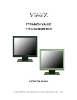 ViewZ 17/19-INCH VALUE TTF-LCD MONITOR Instruction Manual preview