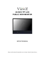 ViewZ 22-INCH TFT-LCD Instruction Manual preview