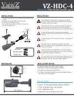 Предварительный просмотр 2 страницы ViewZ VZ-HDC-4 Quick Start Manual