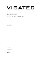 Предварительный просмотр 1 страницы Vigatec MGVC 1280 Operation Manual