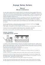 Preview for 1 page of Vigier Arpege Series Manual