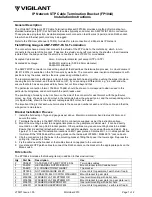 Preview for 1 page of Vigilant FP1044 Installation Instructions Manual