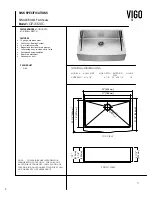 VIGO Farmhouse VGR3320C Manual preview