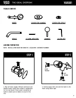 Предварительный просмотр 3 страницы VIGO Olus VG05001 Assembly Instructions Manual