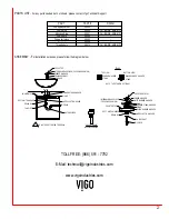 Предварительный просмотр 20 страницы VIGO VG07053 Manual