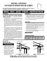 Viking Range VDVE900 Instructions Manual preview