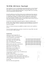 Preview for 2 page of Viking Stage Lighting VK ST8be LED STROBE User Manual