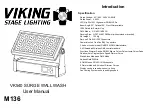 Viking Stage Lighting VK540 SURGE WALL WASH User Manual preview