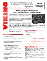 Preview for 1 page of Viking 25AE Technical Practice