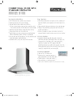 Viking 30-inch-RDWHC Specifications предпросмотр