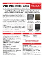 Предварительный просмотр 1 страницы Viking E-60-BK-IP Product Manual