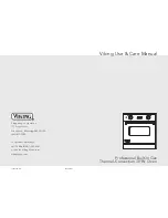 Preview for 1 page of Viking F20516 Use & Care Manual