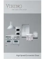 Preview for 1 page of Viking High Speed Convection Oven Use And Care Manual