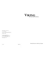 Preview for 1 page of Viking M0905VR Use And Care Manual