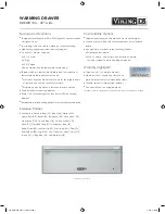 Preview for 1 page of Viking RDEWD103 Specifications