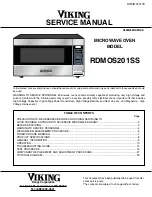 Предварительный просмотр 1 страницы Viking RDMOS201SS Service Manual