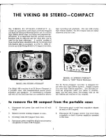 Preview for 3 page of Viking Stereo-Compact 88 Operation Manual