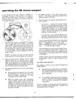 Preview for 8 page of Viking Stereo-Compact 88 Operation Manual