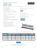 Viking VERSAVENT RVDD330R Specifications preview