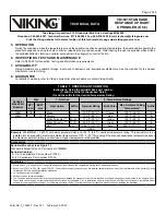 Preview for 2 page of Viking VK1001 Technical Data Manual