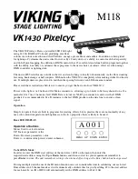 Preview for 1 page of Viking VK1430 Pixelcyc Instructions