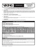 Preview for 2 page of Viking VK4651 Technical Data Manual