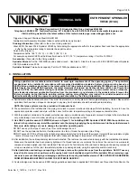 Предварительный просмотр 2 страницы Viking VK503 Technical Data Manual