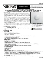 Viking VK638 Technical Data Manual preview