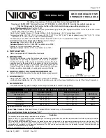 Предварительный просмотр 2 страницы Viking VK638 Technical Data Manual