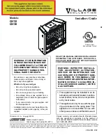 Предварительный просмотр 1 страницы Village QV32 Installer'S Manual