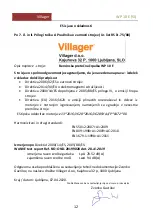 Предварительный просмотр 12 страницы Villager WP 10 E Original Instruction Manual