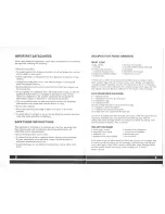 Предварительный просмотр 2 страницы Villaware V5265-05 Instruction Manual