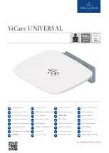 Villeroy & Boch ViCare UNIVERSAL 921702 68 Installation Instructions Manual предпросмотр