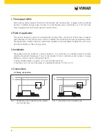 Предварительный просмотр 4 страницы Vimar 2905 Installer Manual