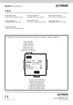 Предварительный просмотр 2 страницы Vimar Elvox 41021 Quick Start Manual