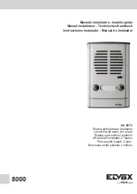 Предварительный просмотр 1 страницы Vimar Elvox 88T2 Installer'S Manual