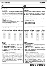 Preview for 4 page of Vimar ELVOX Inox Flat Series Installer'S Manual