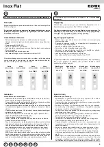 Preview for 5 page of Vimar ELVOX Inox Flat Series Installer'S Manual