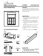 Vimco LUTRON Sivoia V-FASCIA-1 Manual preview