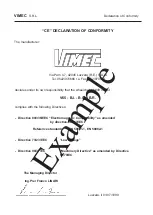 Preview for 2 page of vimec V65 B.C. Use And Maintenance