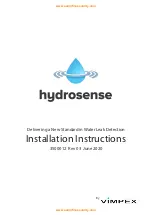 Vimpex hydrosense HSFPI-100 Installation Instructions Manual предпросмотр