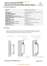 Предварительный просмотр 6 страницы Vimpex hydrosense IDAP-S-2-230 Installation Instructions Manual