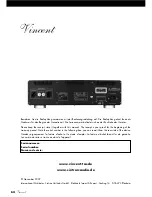 Предварительный просмотр 64 страницы VINCENT CD-S5 Instructions For Use Manual